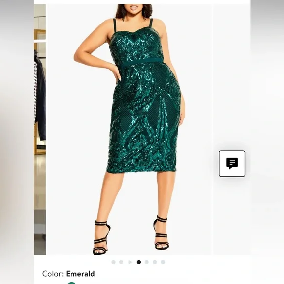 Elegant Green Sequin Strapless Dress - Picture 9 of 10